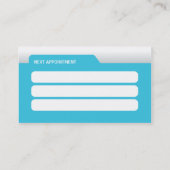 専門の歯科医の名刺 予約カード (裏面)