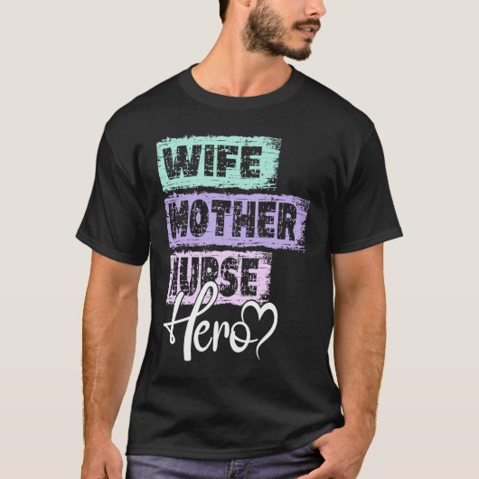専門の母ヒーローマザーナース Tシャツ (正面)