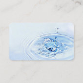 専門の淡いブルーの水しぶきの名刺 名刺 (裏面)