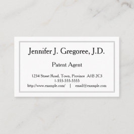 専門の特許代理人の名刺 名刺