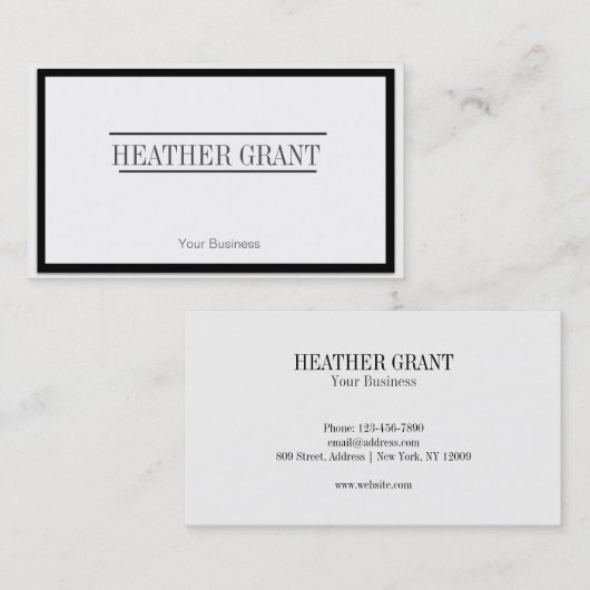 専門の白い名刺 名刺 (正面/裏面)