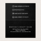 専門の白黒のモダンな社会的な媒体 名刺 (内部フラット)