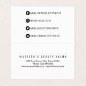 専門の白黒のモダンな社会的な媒体 名刺 (内部フラット)