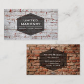 専門の石積みの名刺のデザイン 名刺 (正面/裏面)