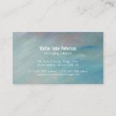 専門の空の風の青い芸術の名刺 名刺 (裏面)