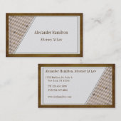 専門の管理のマホガニーのアーガイル柄のな点検 名刺 (正面/裏面)