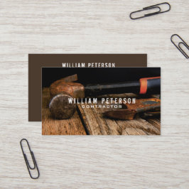 専門の素朴な用具の建設請負業者 名刺