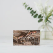 専門の素朴な用具の建設請負業者 名刺 (スタンド正面)