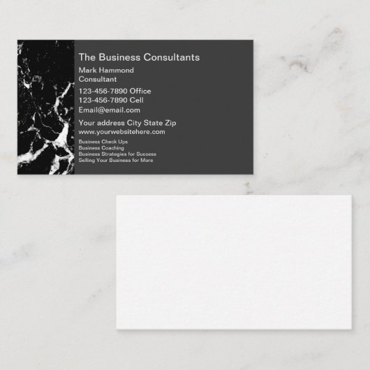 専門の経営コンサルタント 名刺 (正面/裏面)