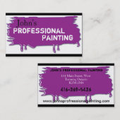 専門の絵画の名刺の紫色 名刺 (正面/裏面)