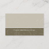 専門の緑の名刺の渦巻 名刺 (裏面)