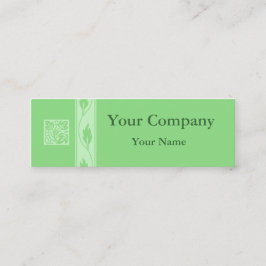 専門の緑の葉の名刺 スキニー名刺