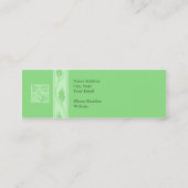 専門の緑の葉の名刺 スキニー名刺 (裏面)