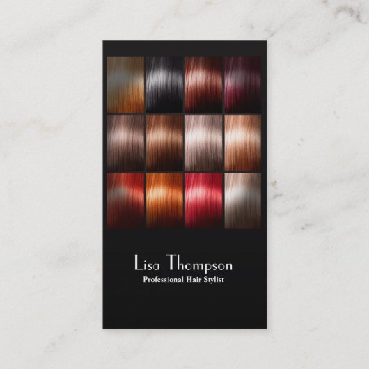 専門の美容師の美しいのスタジオのサロンカード 名刺 (正面)