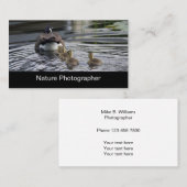 専門の自然および野性生物のカメラマン 名刺 (正面/裏面)