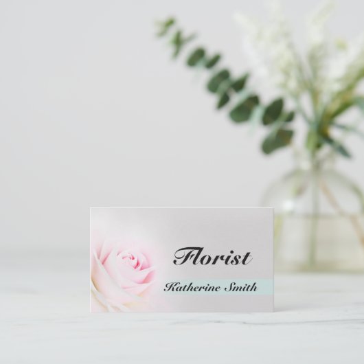 専門の花屋の花の名刺 名刺 (スタンド正面)