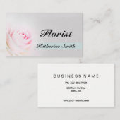 専門の花屋の花の名刺 名刺 (正面/裏面)
