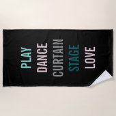 専門の芸術のステージのリハーサルのビーチタオル ビーチタオル (正面)