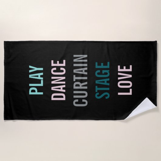 専門の芸術のステージのリハーサルのビーチタオル ビーチタオル (正面)