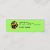 専門の葉の塀は景色のシルエットを描きます スキニー名刺 (裏面)