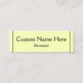 専門の装飾者の名刺 スキニー名刺 (正面)