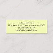 専門の装飾者の名刺 スキニー名刺 (裏面)