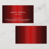 専門の赤い金属の生命コーチの名刺 名刺 (正面/裏面)