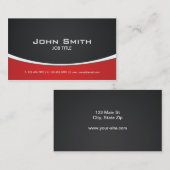 専門の赤くモダンでエレガントな上品 名刺 (正面/裏面)