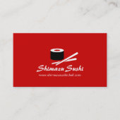 専門の赤く白い寿司職人の名刺 名刺 (正面)