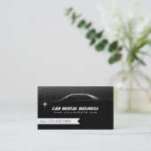 専門の車賃借りまたはリムジンのサービス業カード 名刺 (スタンド正面)