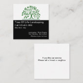 専門の造園のユニークなデザインのテンプレート スクエア名刺 (正面/裏面)