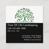 専門の造園のユニークなデザインのテンプレート スクエア名刺 (正面)
