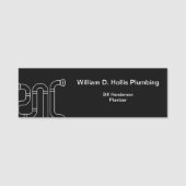 専門の配管の管の鉛管工のデザイン 名札 (正面)