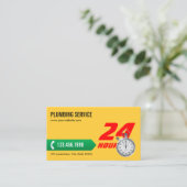 専門の配管サービス 名刺 (スタンド正面)