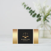 専門の金ゴールドのスケール弁護士及び弁護士 名刺 (スタンド正面)