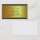 専門の金ゴールドの名刺 名刺 (正面/裏面)