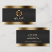 専門の金ゴールドの正義のスケールの弁護士 名刺 (正面/裏面)