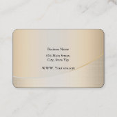 専門の金ゴールドの金属のエレガントでモダンな黒 名刺 (裏面)