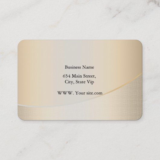 専門の金ゴールドの金属のエレガントでモダンな黒 名刺 (裏面)