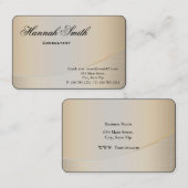 専門の金ゴールドの金属のエレガントでモダンな黒 名刺 (正面/裏面)