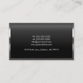 専門の金属のボーダー手品師 名刺 (裏面)