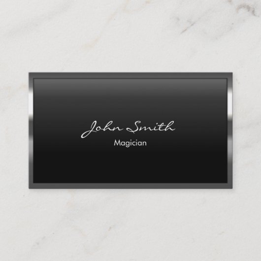 専門の金属のボーダー手品師 名刺 (正面)