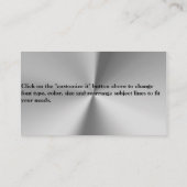 専門の金属 名刺 (裏面)