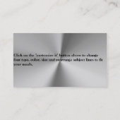 専門の金属 名刺 (裏面)