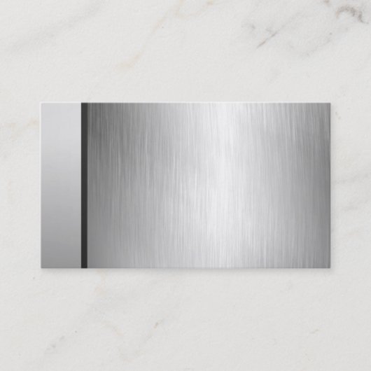専門の銀製の名刺 名刺 (正面)