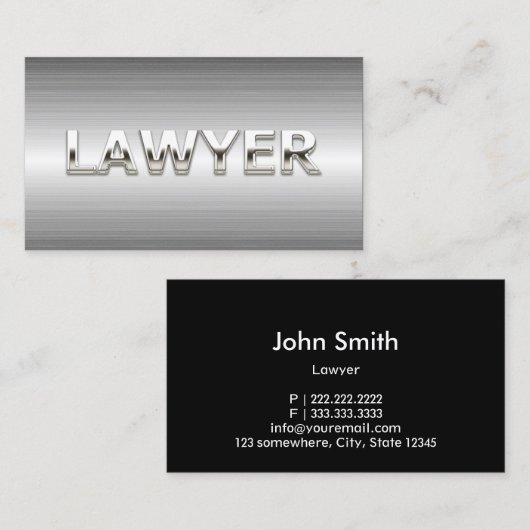 専門の鋼鉄金属弁護士の名刺 名刺 (正面/裏面)