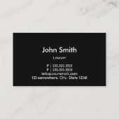 専門の鋼鉄金属弁護士の名刺 名刺 (裏面)