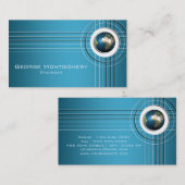 専門の青い世界の地球の旗 名刺 (正面/裏面)