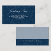 専門の青い名刺の渦巻 名刺 (正面/裏面)