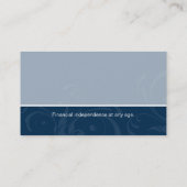 専門の青い名刺の渦巻 名刺 (裏面)